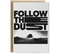 Hippowarehouse Follow The Dust Desert Prophecy Sci Fi Inspired Hooded Wanderer Graphic Personalised Card A6 with envelope for him for her Funny Cards for Men and Women Blank inside option