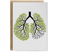 Hippowarehouse Forest lungs percentage of deforestation Birthday Card A5 Personalised with envelope for him for her Funny Cards for Men and Women Blank inside option