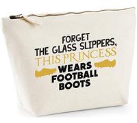 Hippowarehouse Forget the glass slippers, This princess wears football boots printed make up cosmetic wash bag 18x19x9cm
