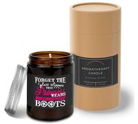 Hippowarehouse Forget The Glass Slippers This Princess Wears Motorcycle Boots Motorbike Biker Candle Aromatherapy 40hr Scented Gift Set Anxiety Relief Sleep Vegan 200g LG