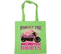 Hippowarehouse Forget The Glass Slippers This Princess Wears Motorcycle Tote Shopping Gym Beach Bag 42cm x38cm, 10 litres