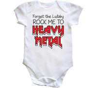 Hippowarehouse Forget the Lullaby, Rock Me to Heavy Metal baby vest bodysuit (short sleeve) boys girls