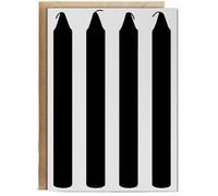 Hippowarehouse Four Candles Birthday Card A5 Personalised with envelope for him for her Funny Cards for Men and Women Blank inside option