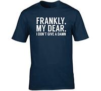 Hippowarehouse Frankly My Dear I Don't give a Damn Unisex Short Sleeve t-Shirt (Specific Size Guide in Description) Navy Blue