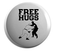 Hippowarehouse Free HugsÃ‚ bjj Badge Various Sizes 38mm 50mm 75mm