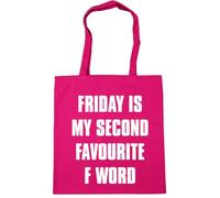 Hippowarehouse Friday is my second favourite F word Tote Shopping Gym Beach Bag 42cm x38cm, 10 litres