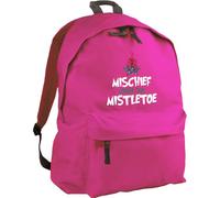 Hippowarehouse Fun Cheeky Christmas for Him and Her Mischief Under the Mistletoe backpack ruck sack Dimensions: 31 x 42 x 21 cm Capacity: 18 litres