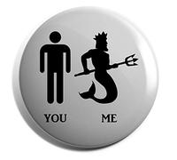 Hippowarehouse Funny Body Comparison Poseidon Versus You Badge Various Sizes 38mm 50mm 75mm