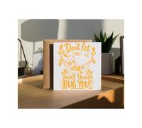 Hippowarehouse Funny Bumble Bee Positivity Dont Let the Small Things Bug You Personalised Card. 15cm x 15cm with envelope for him for her Funny Cards for Men and Women Blank inside option