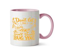 Hippowarehouse Funny Bumble Bee Positivity Dont Let the Small Things Bug You Printed Mug Various Colour Options Ceramic Cup Kitchenware 11oz