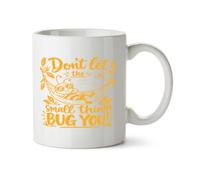 Hippowarehouse Funny Bumble Bee Positivity Dont Let the Small Things Bug You Printed Mug Various Colour Options Ceramic Cup Kitchenware 11oz