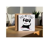 Hippowarehouse Funny Cat Pas de Chat for Ballerina Dancer Personalised Card. 15cm x 15cm with envelope for him for her Funny Cards for Men and Women Blank inside option