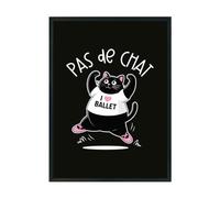 Hippowarehouse Funny Cat Pas de Chat for Ballerina Dancer Printed Poster A3 Wall Art Design Classroom Room Gym Office Décor