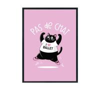 Hippowarehouse Funny Cat Pas de Chat for Ballerina Dancer Printed Poster A3 Wall Art Design Classroom Room Gym Office Décor