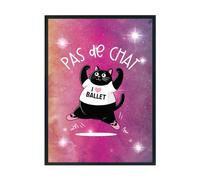 Hippowarehouse Funny Cat Pas de Chat for Ballerina Dancer Printed Poster A3 Wall Art Design Classroom Room Gym Office Décor