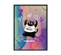 Hippowarehouse Funny Cat Pas de Chat for Ballerina Dancer Printed Poster A3 Wall Art Design Classroom Room Gym Office Décor