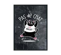 Hippowarehouse Funny Cat Pas de Chat for Ballerina Dancer Printed Poster A3 Wall Art Design Classroom Room Gym Office Décor