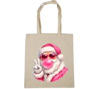 Hippowarehouse Funny Christmas Bubble Gum Diva Santa for Daughter Niece Sister Bestie Tote Shopping Gym Beach Bag 42cm x38cm, 10 litres