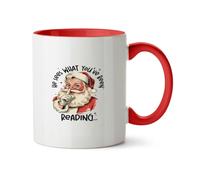 Hippowarehouse Funny Christmas he sees What You've Been Reading Printed Mug Various Colour Options Ceramic Cup Kitchenware 11oz