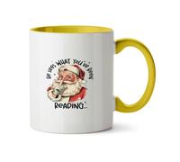 Hippowarehouse Funny Christmas he sees What You've Been Reading Printed Mug Various Colour Options Ceramic Cup Kitchenware 11oz