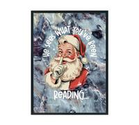 Hippowarehouse Funny Christmas he sees what you've been reading Printed Poster A3 Wall Art Design Classroom Room Gym Office Décor