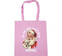 Hippowarehouse Funny Christmas he sees what you've been reading Tote Shopping Gym Beach Bag 42cm x38cm, 10 litres