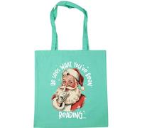 Hippowarehouse Funny Christmas he sees what you've been reading Tote Shopping Gym Beach Bag 42cm x38cm, 10 litres