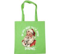 Hippowarehouse Funny Christmas he sees what you've been reading Tote Shopping Gym Beach Bag 42cm x38cm, 10 litres
