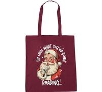 Hippowarehouse Funny Christmas he sees what you've been reading Tote Shopping Gym Beach Bag 42cm x38cm, 10 litres