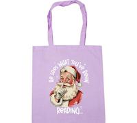 Hippowarehouse Funny Christmas he sees what you've been reading Tote Shopping Gym Beach Bag 42cm x38cm, 10 litres