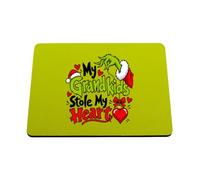 Hippowarehouse Funny Christmas My Grandkids Stole My Heart for Nan and Grandad printed mouse mat pad accessory black rubber base 240mm x 190mm x 60mm