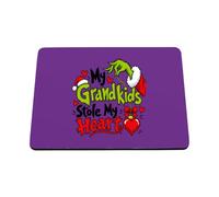 Hippowarehouse Funny Christmas My Grandkids Stole My Heart for Nan and Grandad printed mouse mat pad accessory black rubber base 240mm x 190mm x 60mm