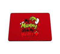 Hippowarehouse Funny Christmas My Mummy Stole My Heart for Son or Daughter printed mouse mat pad accessory black rubber base 240mm x 190mm x 60mm