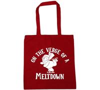 Hippowarehouse Funny Christmas Snowman On the Verge of a Meltdown Tote Shopping Gym Beach Bag 42cm x38cm, 10 litres