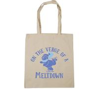 Hippowarehouse Funny Christmas Snowman On the Verge of a Meltdown Tote Shopping Gym Beach Bag 42cm x38cm, 10 litres