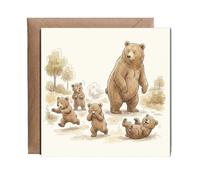 Hippowarehouse Funny Daddy bear farting Personalised Card. 15cm x 15cm with envelope for him for her Funny Cards for Men and Women Blank inside option