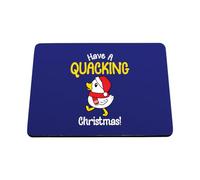 Hippowarehouse Funny Duck Holiday Pun Have a Quacking Christmas printed mouse mat pad accessory black rubber base 240mm x 190mm x 60mm