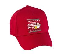 Hippowarehouse Funny for Men The Most Wonderful Time for a Beer Premium Printed 5 Panel Baseball Cap hat OneSize Adults Red