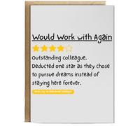 Hippowarehouse Funny Leaving Would Work with Again outstanding Colleague farewell Personalised Card A5 with envelope for him for her Funny Cards for Men and Women Blank inside option