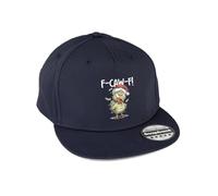 Hippowarehouse Funny Rude Cheeky Christmas f-caw-f Premium Printed 5 Panel Flat Peak Cotton Snapback OneSize Adults Navy