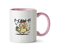 Hippowarehouse Funny Rude Chicken f-caw-f Printed Mug Various Colour Options Ceramic Cup Kitchenware 11oz