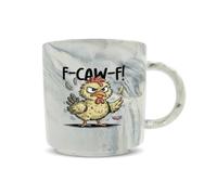 Hippowarehouse Funny Rude Chicken f-caw-f Printed Mug Various Colour Options Ceramic Cup Kitchenware 11oz