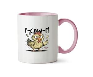 Hippowarehouse Funny Rude Chicken f-caw-f Printed Mug Various Colour Options Ceramic Cup Kitchenware 11oz