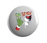 Hippowarehouse Funny six seven 6 7 meme christmas Badge Various Sizes 38mm 50mm 75mm