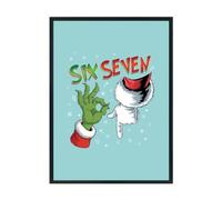 Hippowarehouse Funny six seven 6 7 meme christmas Printed Poster A3 Wall Art Design Classroom Room Gym Office Décor
