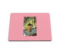 Hippowarehouse Funny Vintage Japanese Style Onsen Capybara Relaxing Hot Spring Retro Animal printed mouse mat pad accessory black rubber base 240mm x 190mm x 60mm