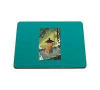 Hippowarehouse Funny Vintage Japanese Style Onsen Capybara Relaxing Hot Spring Retro Animal printed mouse mat pad accessory black rubber base 240mm x 190mm x 60mm