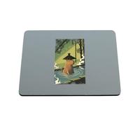 Hippowarehouse Funny Vintage Japanese Style Onsen Capybara Relaxing Hot Spring Retro Animal printed mouse mat pad accessory black rubber base 240mm x 190mm x 60mm