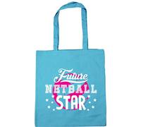 Hippowarehouse Future Netball Star Tote Shopping Gym Beach Bag 42cm x38cm, 10 litres