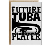 Hippowarehouse Future Tuba Player Personalised Card A6 with envelope for him for her Funny Cards for Men and Women Blank inside option